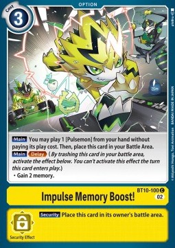 Impulse Memory Boost! (BT10-100) - Xros Encounter (Common) [BT-10-100]