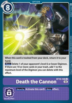 Death the Cannon (BT10-108) - Xros Encounter (Uncommon) [BT-10-108]