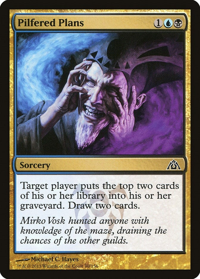 Image for Pilfered Plans (Dragon's Maze) (90) - Magic: The Gathering