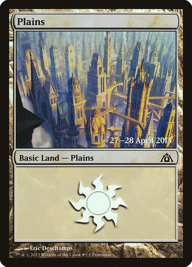 Image for Plains (Dragon's Maze) (Prerelease Cards) (1) - Magic: The Gathering