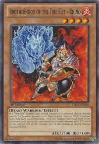 Image for Brotherhood of the Fire Fist - Rhino (Lord of the Tachyon Galaxy) (LTGY-EN028) - YuGiOh
