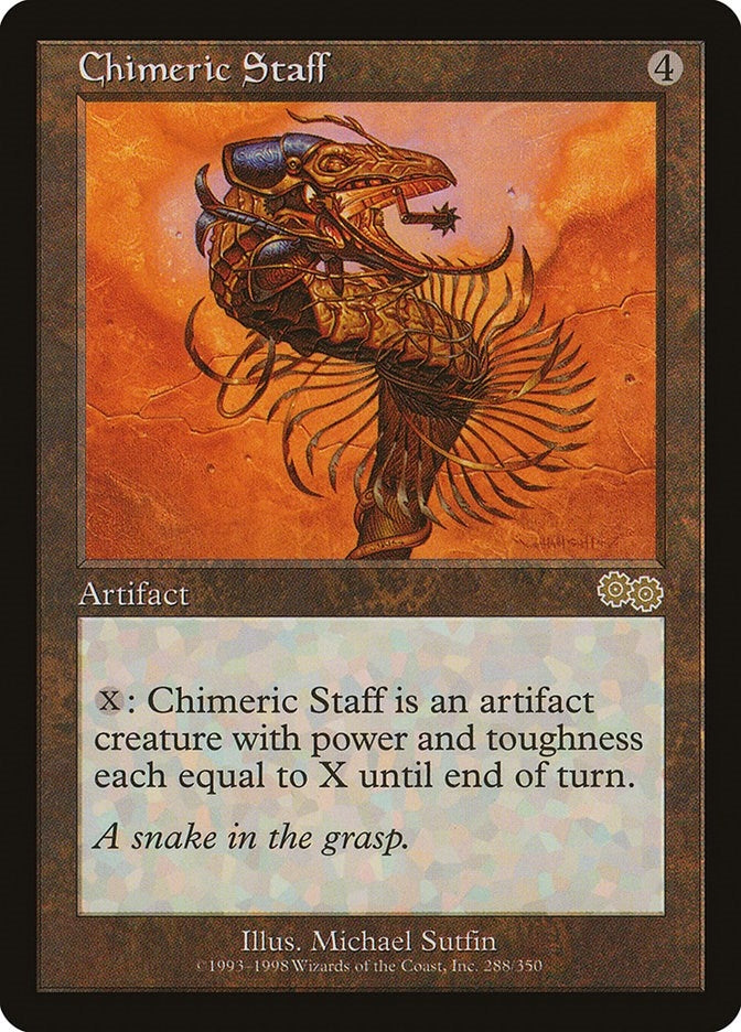 Image for Chimeric Staff (Urza's Saga) (288) - Magic: The Gathering