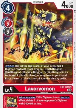 Lavorvomon (EX3-007) - Draconic Roar (Uncommon) [EX-03-007]