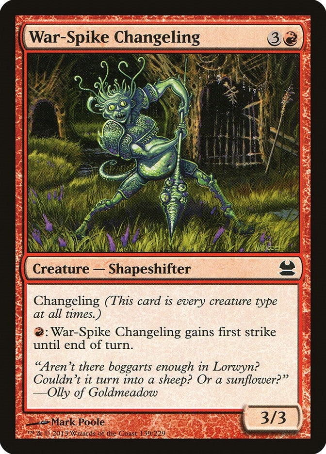 Image for War-Spike Changeling (Modern Masters) (139) - Magic: The Gathering