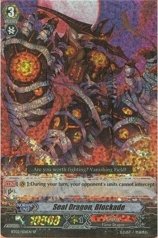 Image for Seal Dragon, Blockade (SP) (BT02: Onslaught of Dragon Souls) (BT02/S06EN) - Cardfight Vanguard