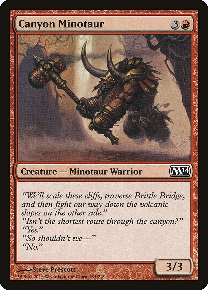 Image for Canyon Minotaur (Magic 2014 (M14)) (131) - Magic: The Gathering