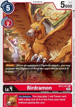 Birdramon (BT11-011) (V.1) - Dimensional Phase (Uncommon) [BT-11-011]