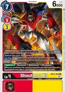 Shoutmon X3 (BT11-012) (V.1) - Dimensional Phase (Uncommon) [BT-11-012]