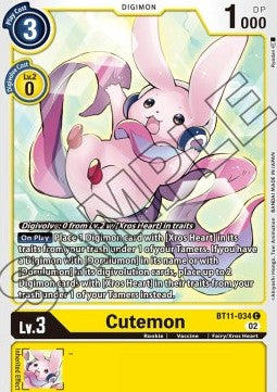 Cutemon (BT11-034) (V.1) - Dimensional Phase (Common) [BT-11-034]