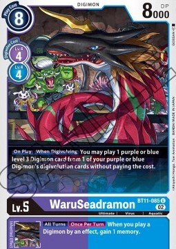 WaruSeadramon (BT11-085) (V.1) - Dimensional Phase (Uncommon) [BT-11-085]