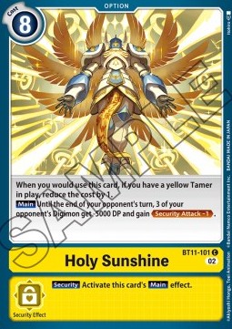 Holy Sunshine (BT11-101) (V.1) - Dimensional Phase (Common) [BT-11-101]