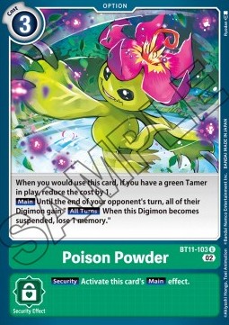Poison Powder (BT11-103) (V.1) - Dimensional Phase (Uncommon) [BT-11-103]