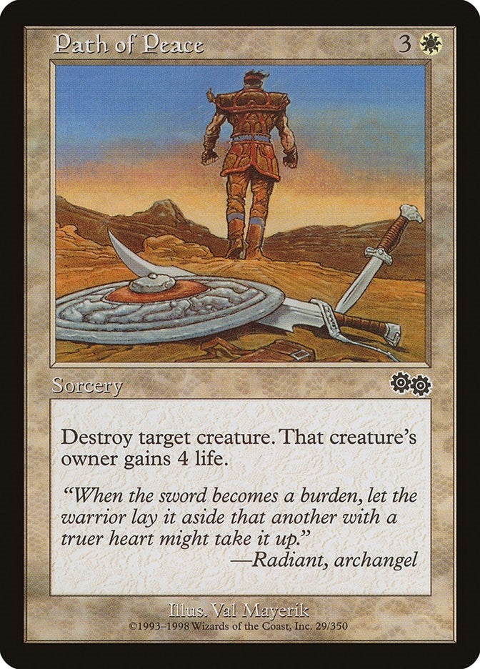 Image for Path of Peace (Urza's Saga) (29) - Magic: The Gathering