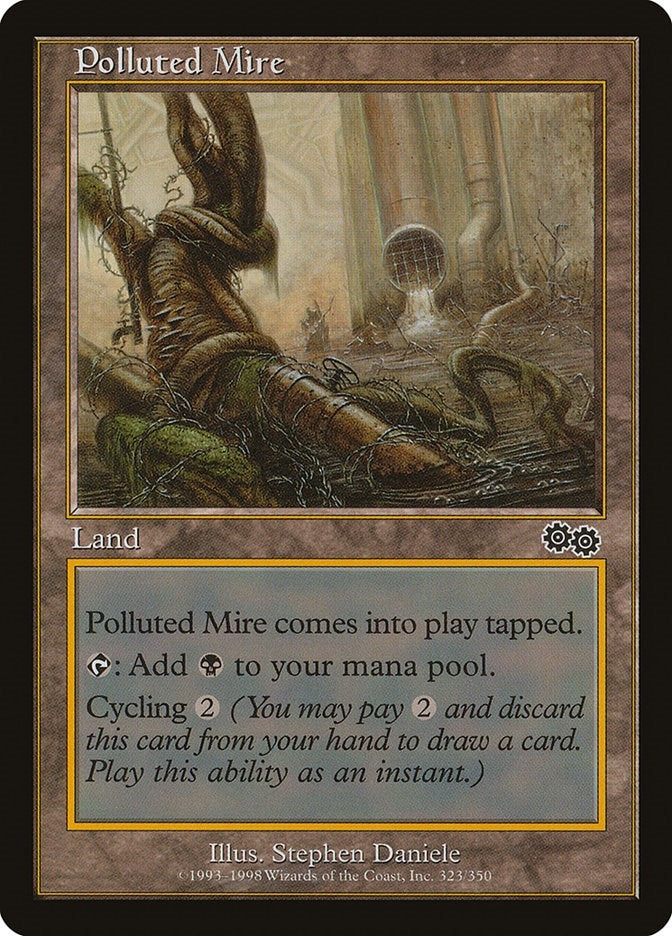 Image for Polluted Mire (Urza's Saga) (323) - Magic: The Gathering