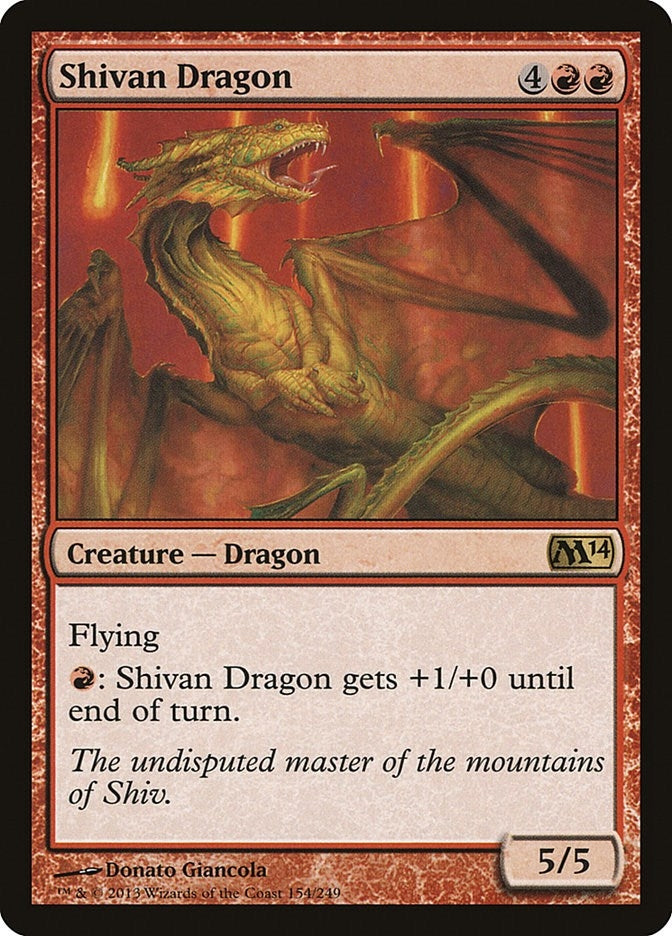 Image for Shivan Dragon (Magic 2014 (M14)) (154) - Magic: The Gathering