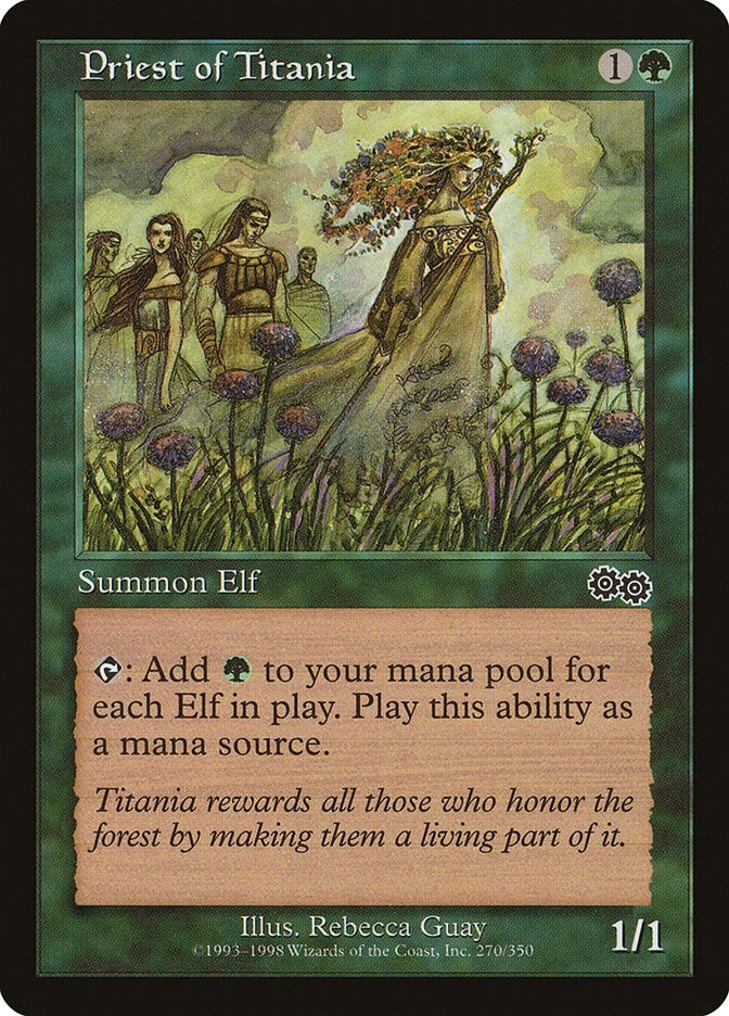 Image for Priest of Titania (Urza's Saga) (270) - Magic: The Gathering