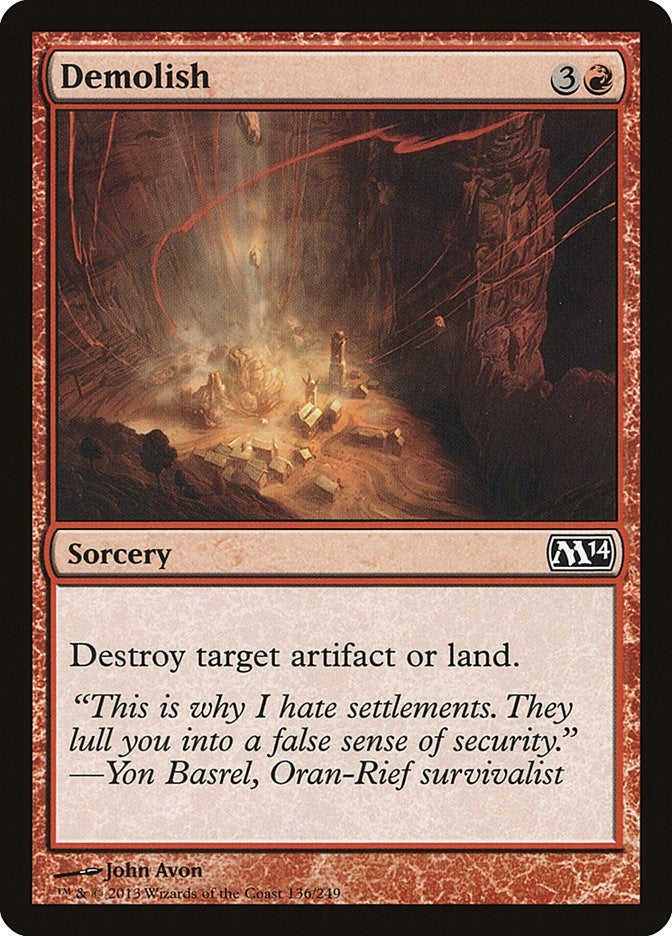 Image for Demolish (Magic 2014 (M14)) (136) - Magic: The Gathering