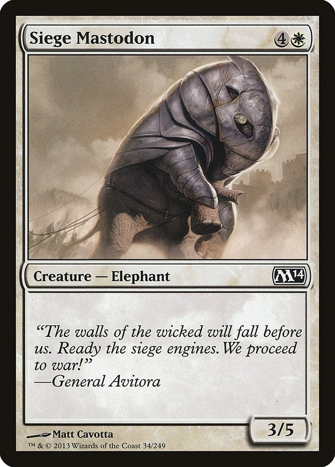Image for Siege Mastodon (Magic 2014 (M14)) (34) - Magic: The Gathering