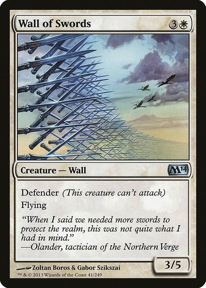 Image for Wall of Swords (Magic 2014 (M14)) (41) - Magic: The Gathering