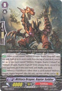 Image for Military Dragon, Raptor Soldier (BT08: Blue Storm Armada) (BT08/034EN) - Cardfight Vanguard