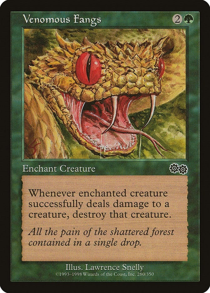 Image for Venomous Fangs (Urza's Saga) (280) - Magic: The Gathering