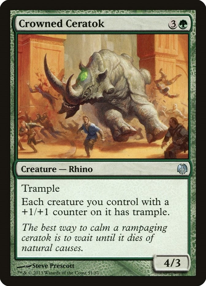 Image for Crowned Ceratok (Duel Decks: Heroes vs. Monsters) (51) - Magic: The Gathering