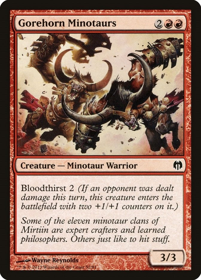 Image for Gorehorn Minotaurs (Duel Decks: Heroes vs. Monsters) (52) - Magic: The Gathering