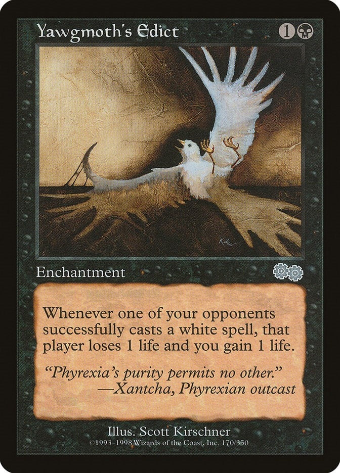 Image for Yawgmoth's Edict (Urza's Saga) (170) - Magic: The Gathering
