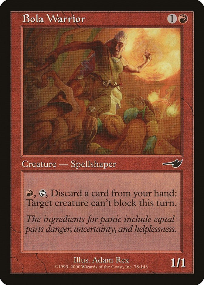 Image for Bola Warrior (Nemesis) (78) - Magic: The Gathering