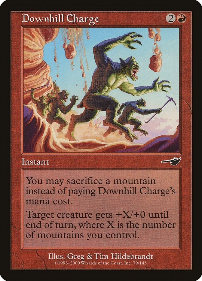 Image for Downhill Charge (Nemesis) (79) - Magic: The Gathering