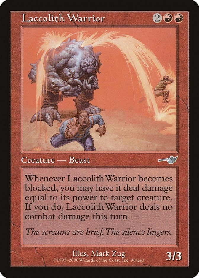 Image for Laccolith Warrior (Nemesis) (90) - Magic: The Gathering