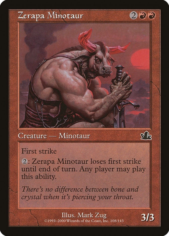 Image for Zerapa Minotaur (Prophecy) (108) - Magic: The Gathering