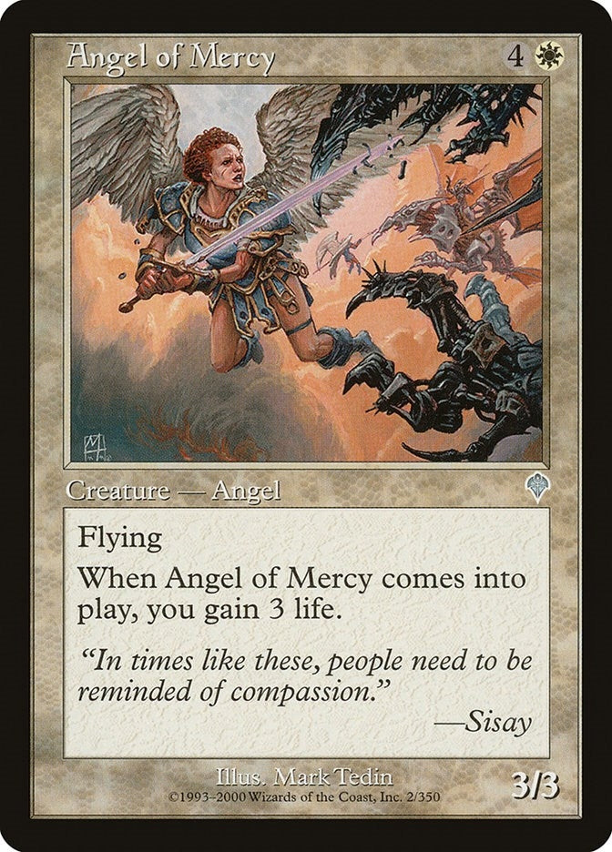 Image for Angel of Mercy (Invasion) (2) - Magic: The Gathering