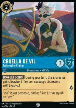 Cruella De Vil - Fashionable Cruiser - Rise of the Floodborn (Common) [2ROF-144]