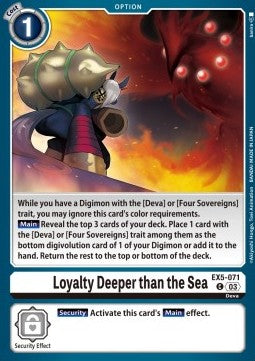 Loyalty Deeper than the Sea (EX5-071) - Animal Colosseum (Common) [EX-05-071]