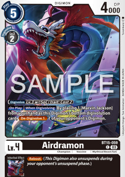 Airdramon (BT15-059) - Exceed Apocalypse (Common) [BT-15-059]