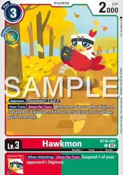 Hawkmon (BT16-007) - Beginning Observer (Common) [BT-16-007]