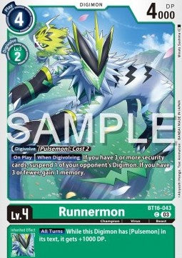Runnermon (BT16-043) - Beginning Observer (Common) [BT-16-043]