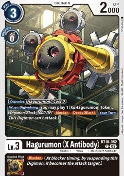 Hagurumon (X Antibody) (BT16-052) - Beginning Observer (Common) [BT-16-052]