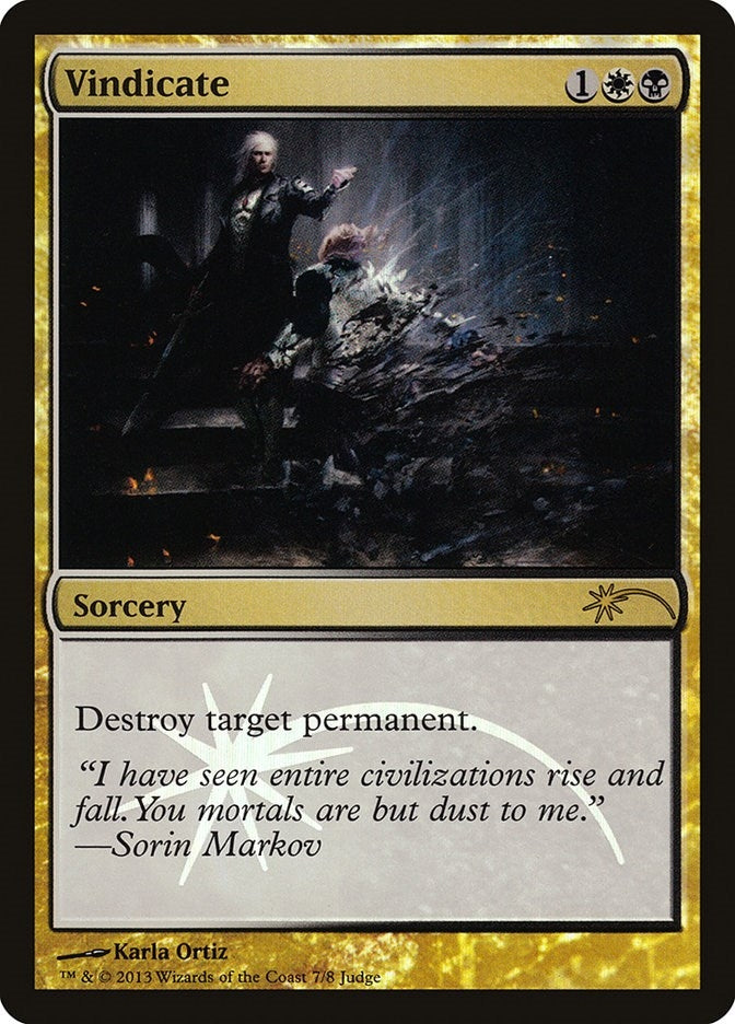 Image for Vindicate (2013) (Judge Promos) (7) - Magic: The Gathering