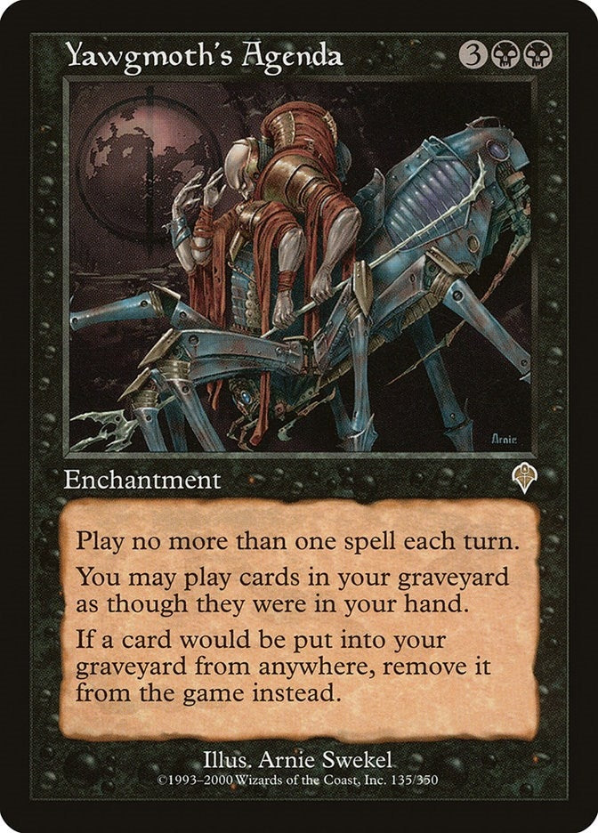Image for Yawgmoth's Agenda (Invasion) (135) - Magic: The Gathering