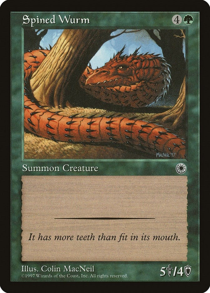 Image for Spined Wurm (Portal) - Magic: The Gathering