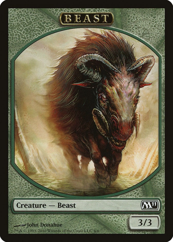 Image for Beast Token (Magic 2011 (M11)) (4) - Magic: The Gathering