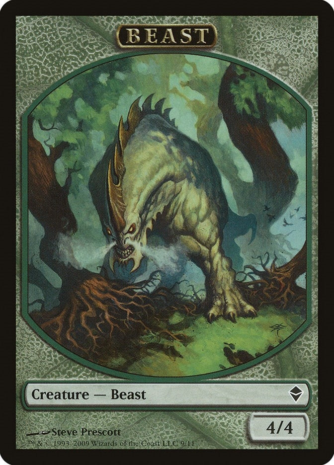 Image for Beast Token (Zendikar) (9) - Magic: The Gathering