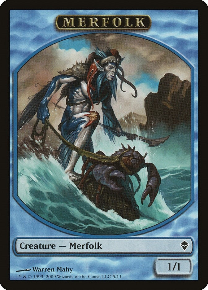 Image for Merfolk Token (Zendikar) (5) - Magic: The Gathering