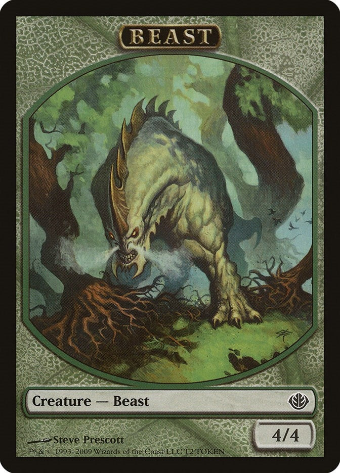 Image for Beast Token (4/4) (Duel Decks: Garruk vs. Liliana) (T2) - Magic: The Gathering