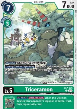 Triceramon (EX7-035) (V.1) - Digimon Liberator (Common) [EX-07-035]