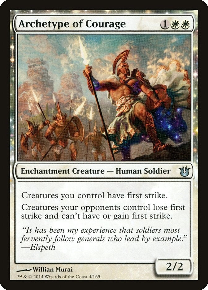 Image for Archetype of Courage (Born of the Gods) (4) - Magic: The Gathering