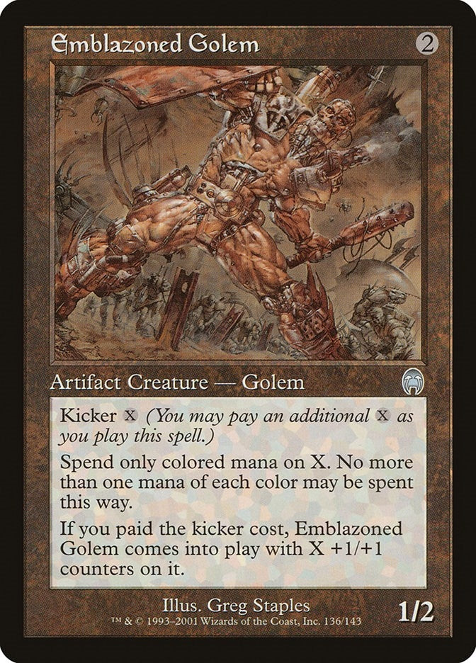 Image for Emblazoned Golem (Apocalypse) (136) - Magic: The Gathering