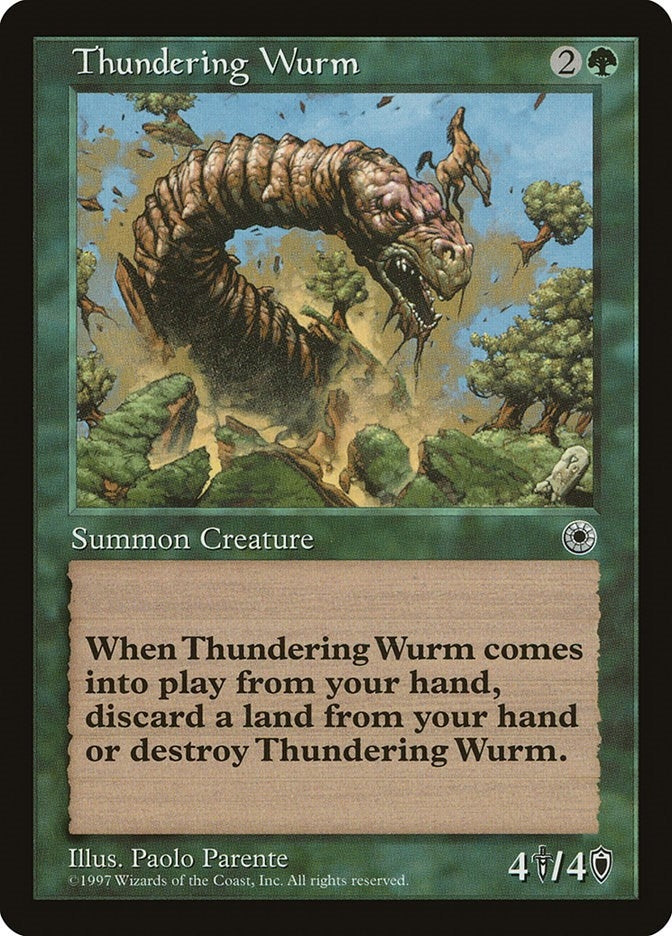 Image for Thundering Wurm (Portal) - Magic: The Gathering